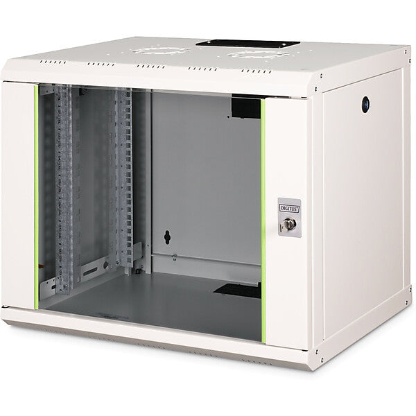 DIGITUS 19" Wandschrank m. Glastür, RAL7035 DN-19 09-U